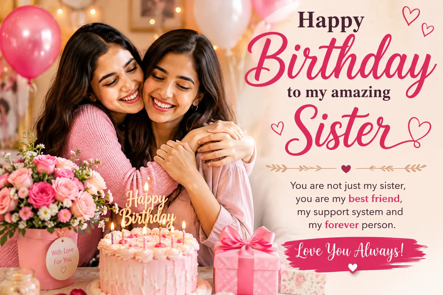 Heartfelt Birthday Wishes For Sister 