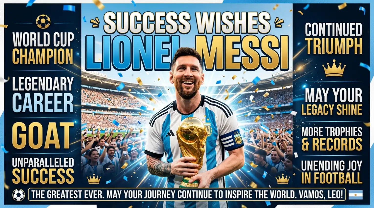 Success Wishes for Lionel Messi 